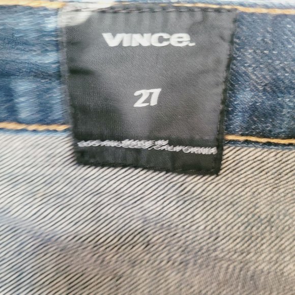 Vince Denim Womens High Rise Crop Jean Size 27 Button Fly Raw Hem - Picture 3 of 7